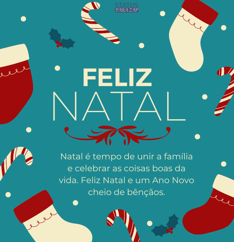 Bom dia feliz natal - Frases de NatalStatus para Zap