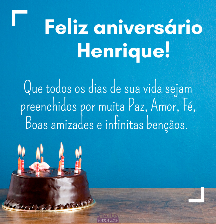 Feliz aniversário Henrique