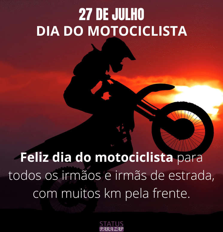 Feliz dia do motociclista para todos os irmãos