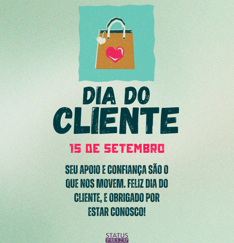 Dia do cliente frase