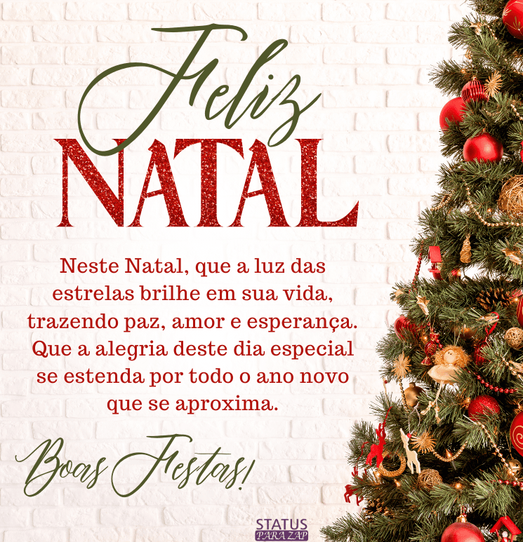 Mensagem de feliz natal para WhatsApp