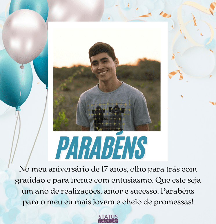 Mensagem de aniversário 17 anos