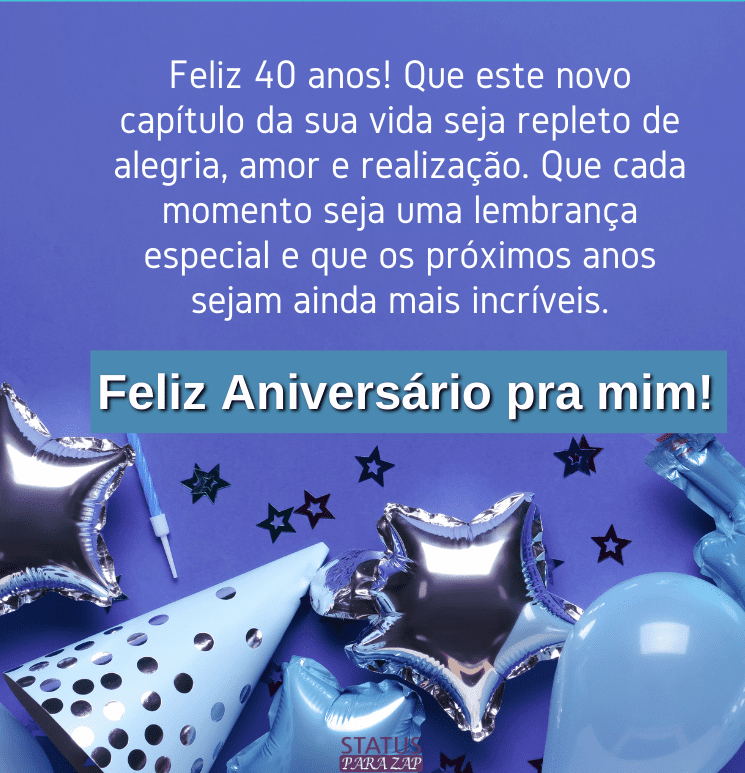 Mensagem de aniversário 40 anos