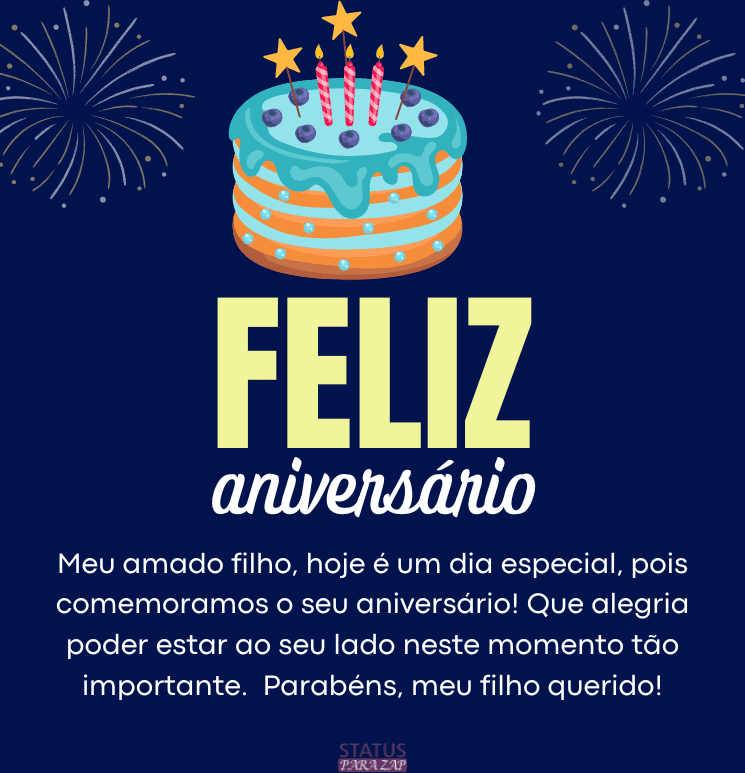 Mensagem de aniversário para filho para WhatsApp 