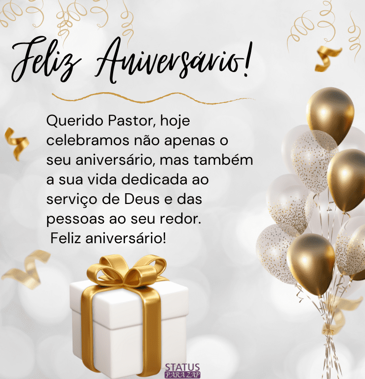 Mensagem de aniversário para pastor