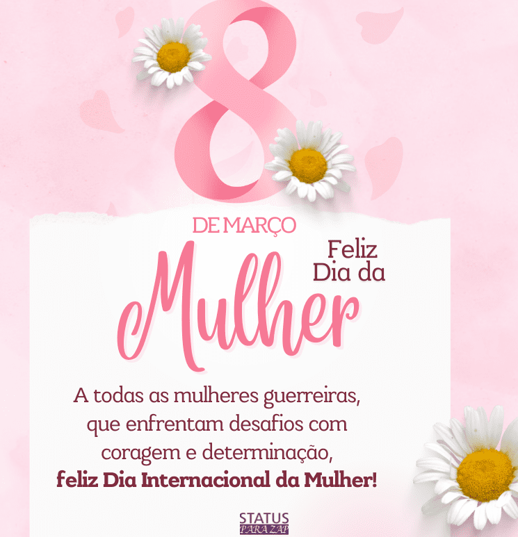 A todas as mulheres guerreiras, que enfrentam desafios com coragem e determinação, feliz Dia Internacional da Mulher! 